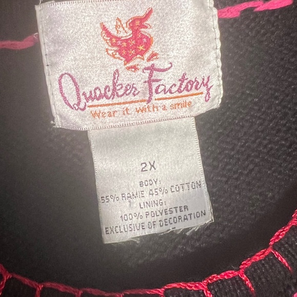 Quaker Factory Christmas Vintage Sweater - Picture 4 of 6